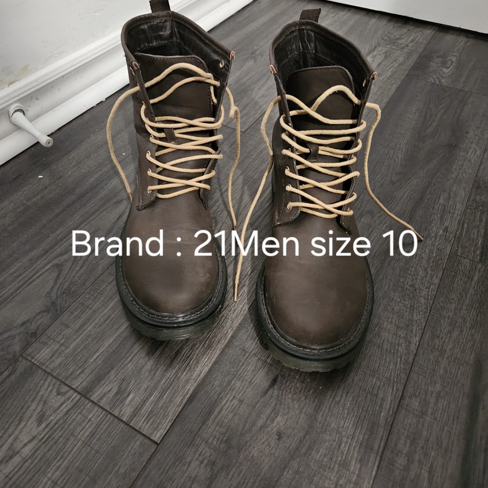 Men’s Ankle Lace-up Boots Brand: 21Men